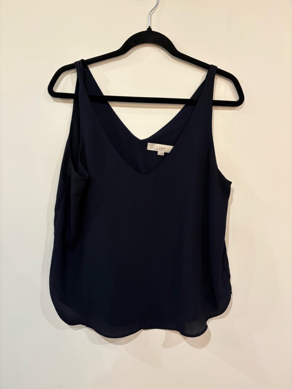 LOFT Navy Sleeveless V-Neck Camisole
